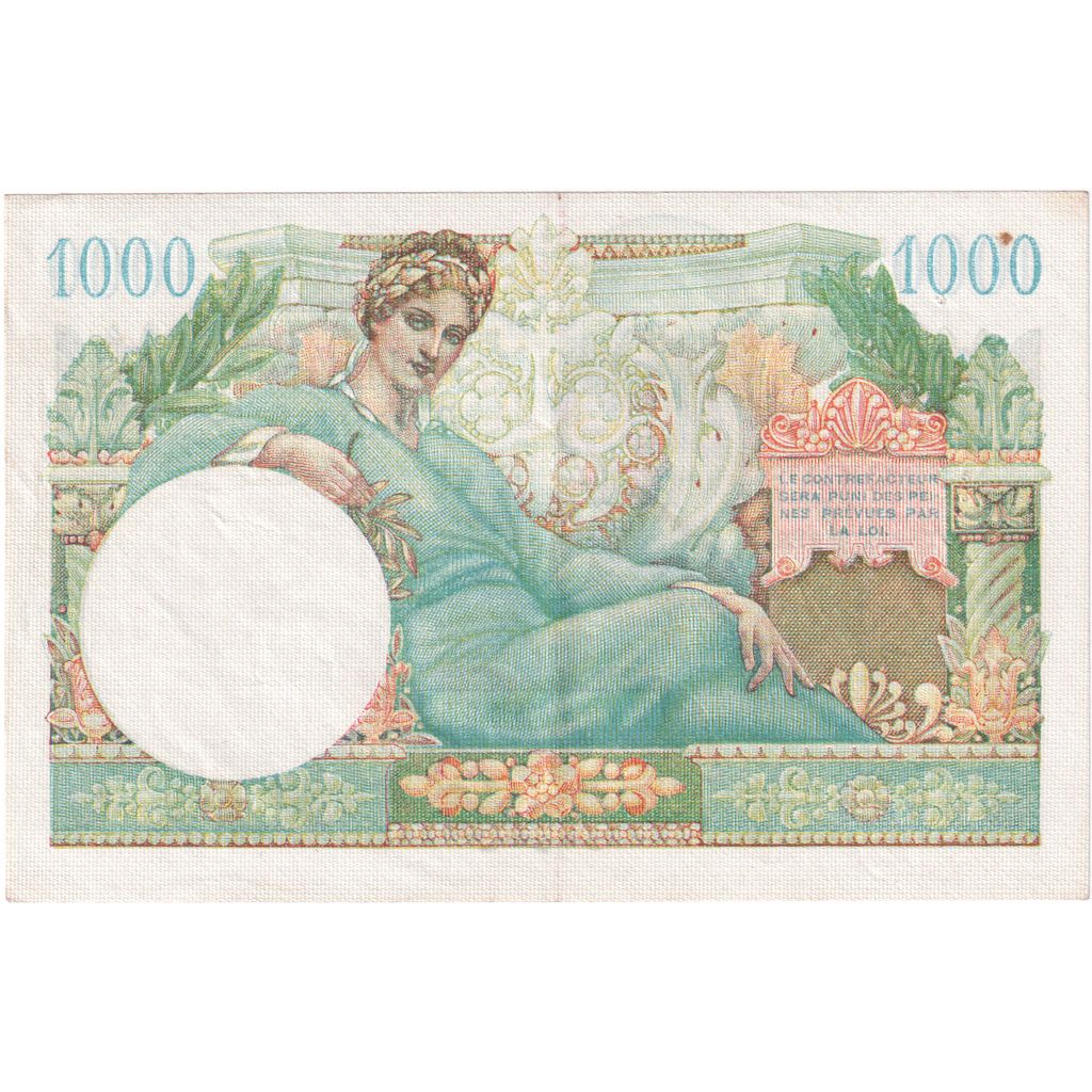 Saarland, 1000 Francs, Sarre, 1947, D.2, VZ
