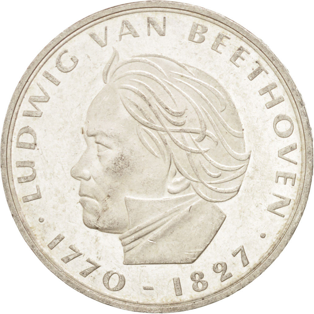 GERMANY - FEDERAL REPUBLIC, 5 Mark, 1970, Stuttgart, KM #127, MS(63), Silver,...