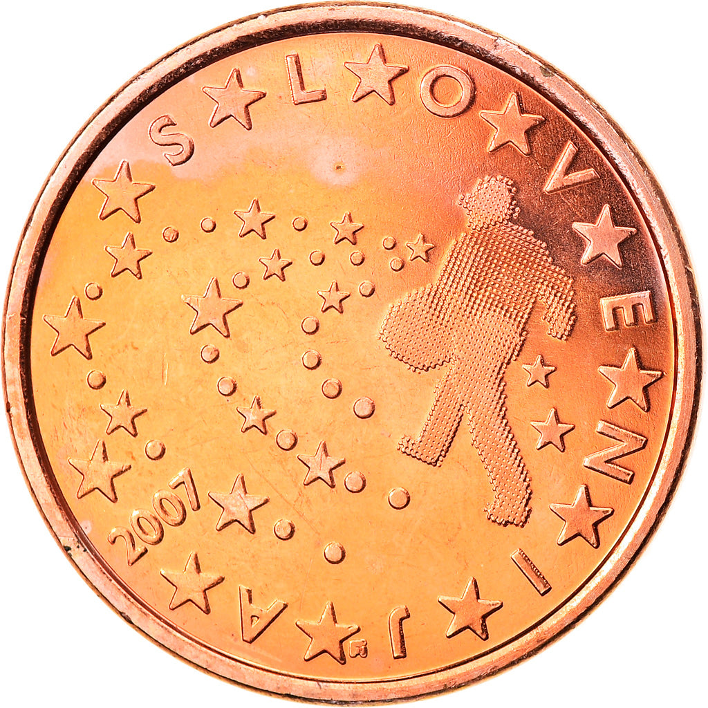 Slovenië, 5 Euro Cent, 2007, UNC-, Copper Plated Steel, KM:70