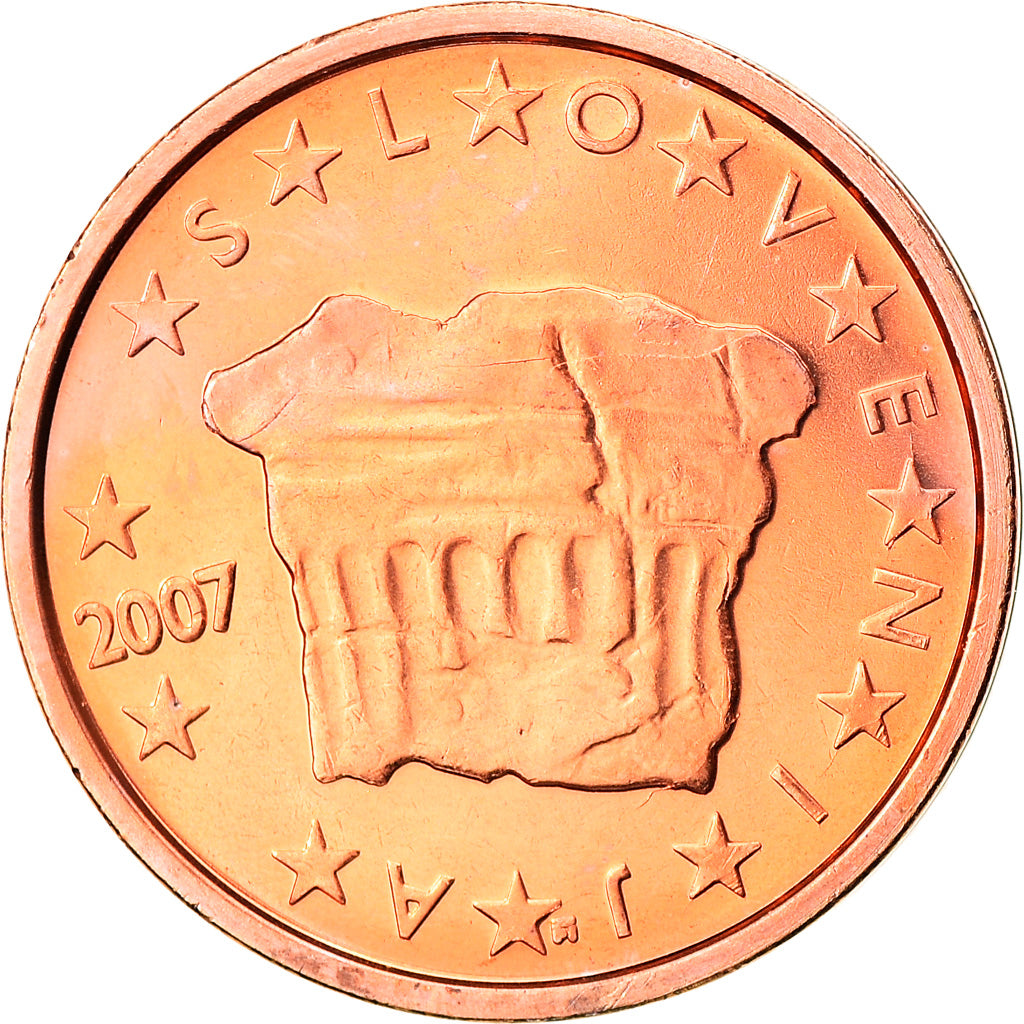 Slowenien, 2 Euro Cent, 2007, UNZ+, Copper Plated Steel, KM:69