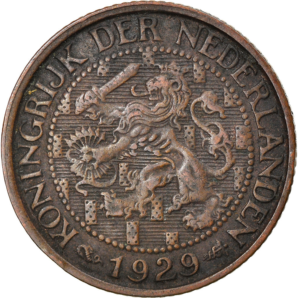 Coin, Netherlands, Wilhelmina I, Cent, 1929, EF(40-45), Bronze, KM:152