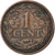 Moneta, Holandia, Wilhelmina I, Cent, 1929, EF(40-45), Bronze, KM:152