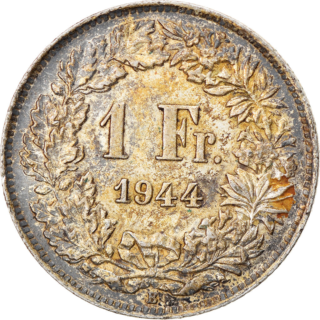Coin, Switzerland, Franc, 1944, Bern, AU(55-58), Silver, KM:24