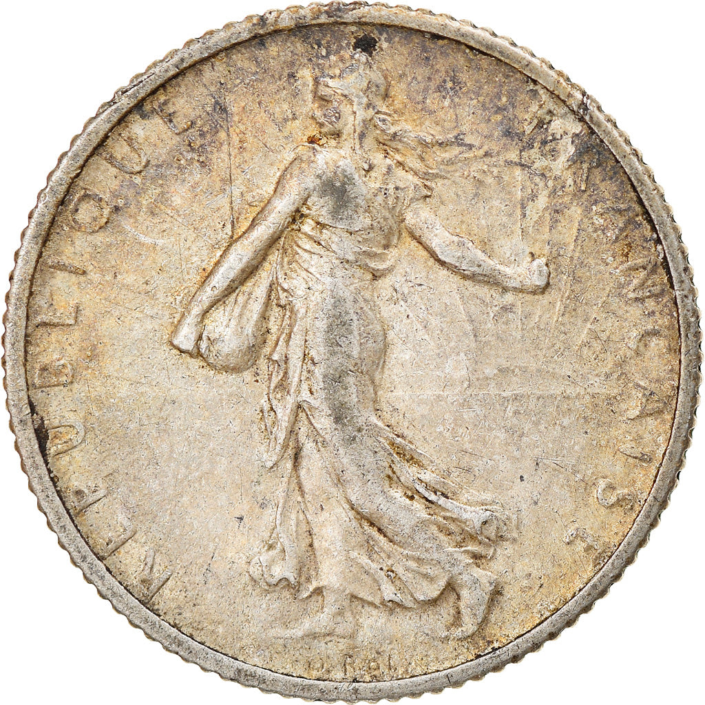 Coin, France, Semeuse, Franc, 1913, Paris, AU(50-53), Silver, KM:844.1