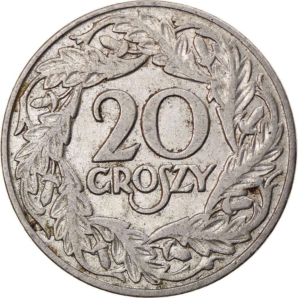 Coin, Poland, 20 Groszy, 1923, EF(40-45), Nickel, KM:12