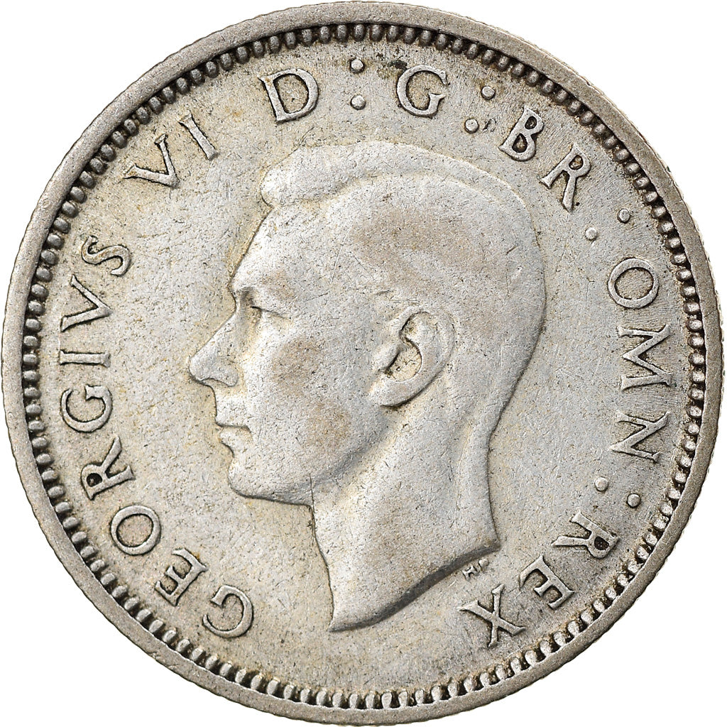 Coin, Great Britain, George VI, 6 Pence, 1942, EF(40-45), Silver, KM:852