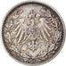 Coin, GERMANY - EMPIRE, 1/2 Mark, 1916, Hamburg, VF(30-35), Silver, KM:17