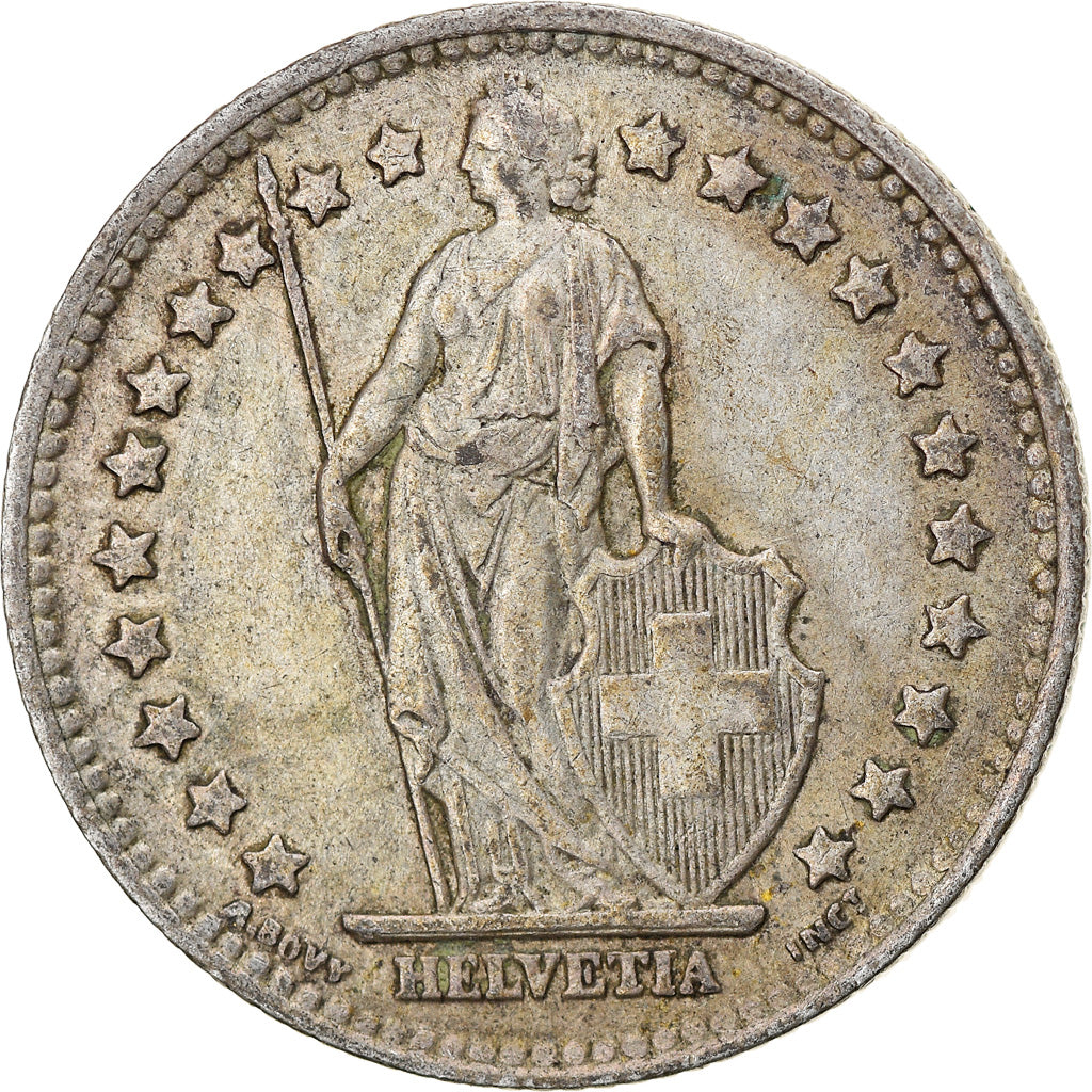 Coin, Switzerland, Franc, 1945, Bern, VF(30-35), Silver, KM:24