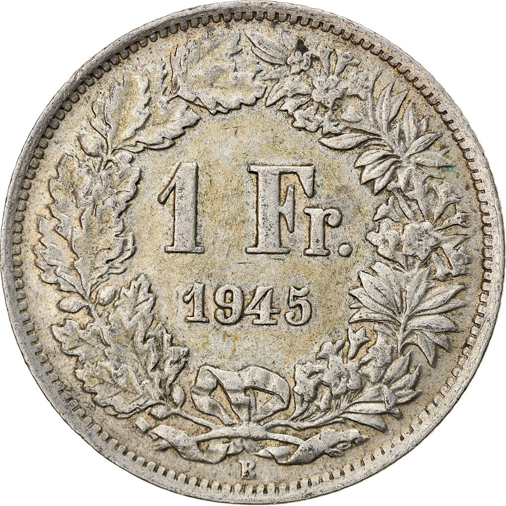Coin, Switzerland, Franc, 1945, Bern, EF(40-45), Silver, KM:24