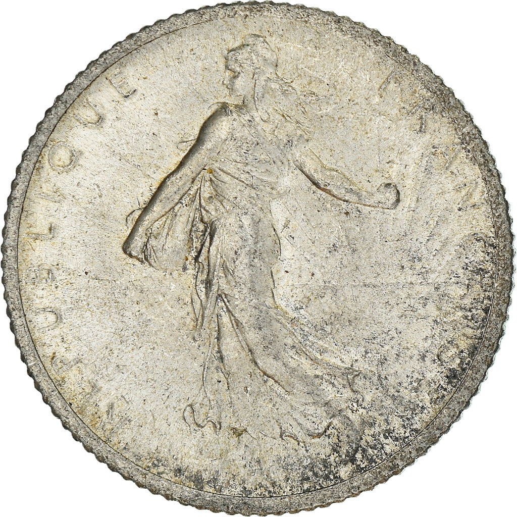 Coin, France, Semeuse, Franc, 1916, Paris, MS(60-62), Silver, KM:844.1