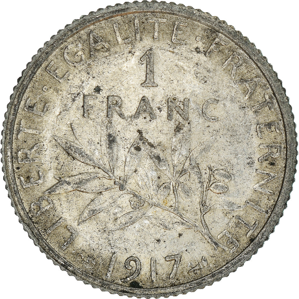 Münze, Frankreich, Semeuse, Franc, 1917, Paris, SS, Silber, KM:844.1