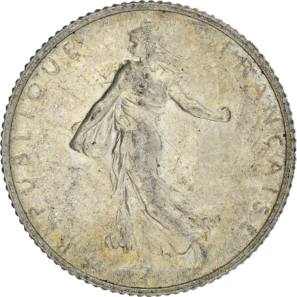 Coin, France, Semeuse, Franc, 1918, Paris, AU(55-58), Silver, KM:844.1