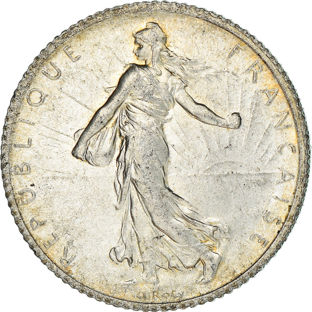Coin, France, Semeuse, Franc, 1919, Paris, AU(55-58), Silver, KM:844.1