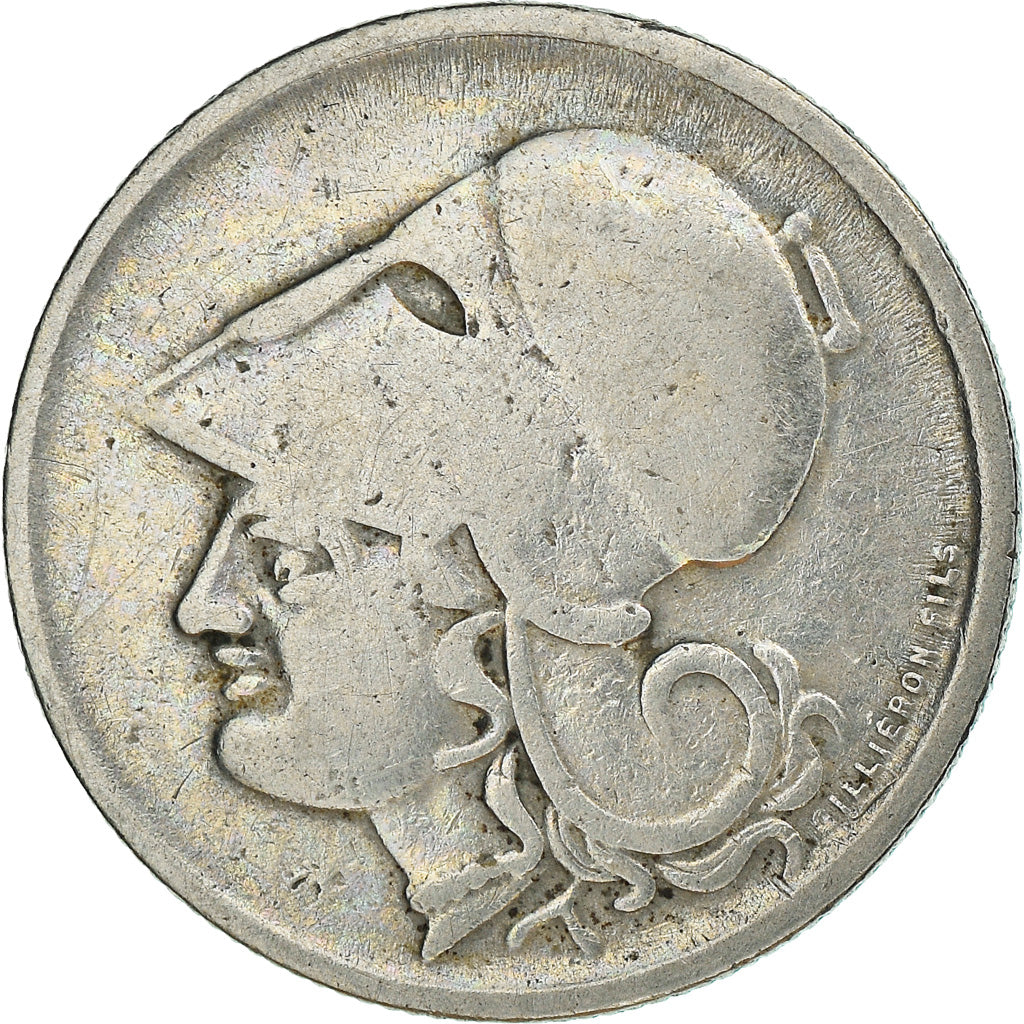 Coin, Greece, 50 Lepta, 1926, VF(30-35), Copper-nickel, KM:68