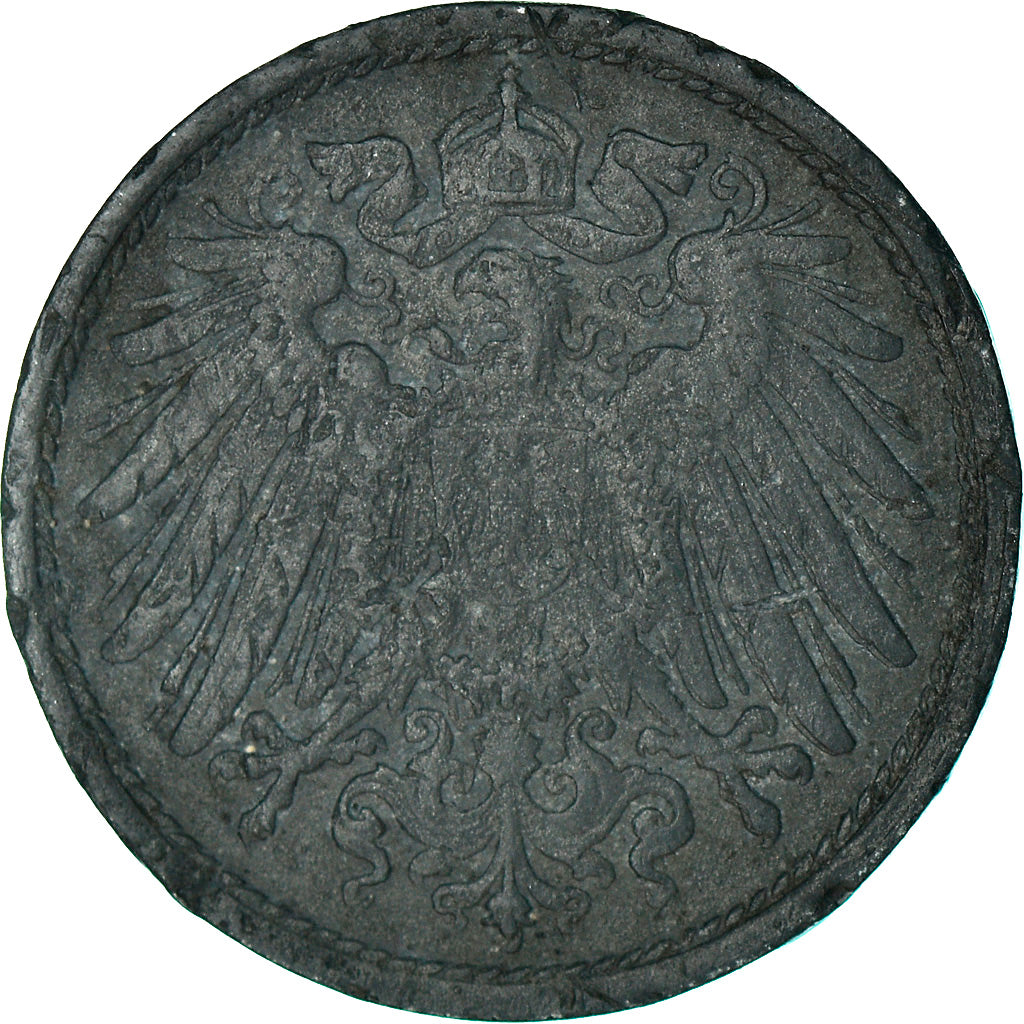 Moneta, NIEMCY - IMPERIUM, 10 Pfennig, 1919, VF(30-35), Cynk, KM:26