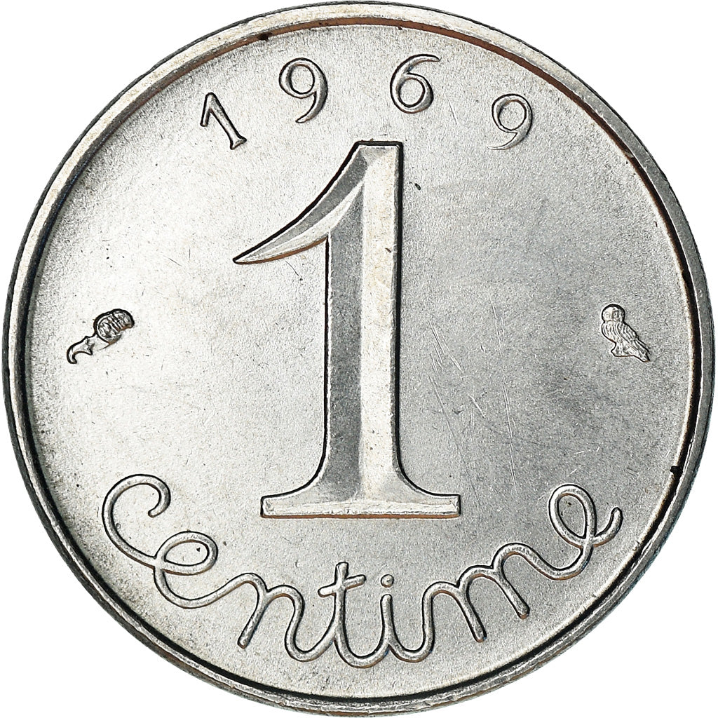 Coin, France, Épi, Centime, 1969, Paris, MS(60-62), Stainless Steel, KM:928