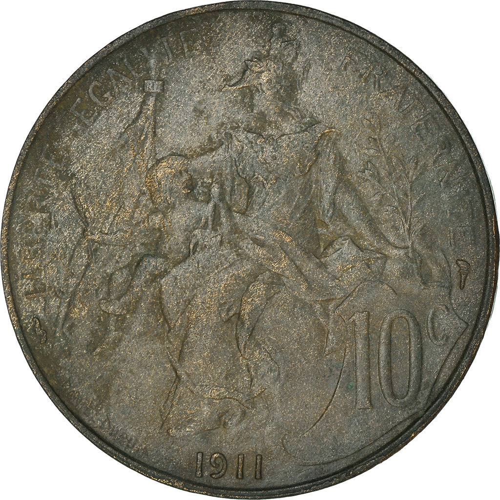 Coin, France, Dupuis, 10 Centimes, 1911, Paris, EF(40-45), Bronze, KM:843