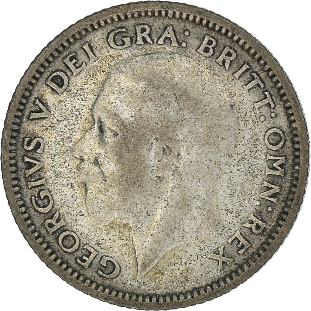 Coin, Great Britain, George V, 6 Pence, 1926, VF(30-35), Silver, KM:815a.2