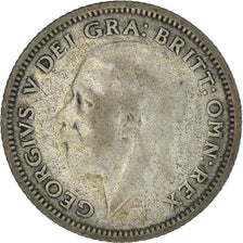 Coin, Great Britain, George V, 6 Pence, 1926, VF(30-35), Silver, KM:815a.2