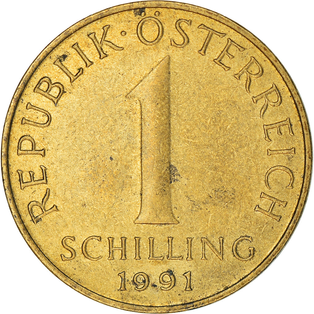 Coin, Austria, Schilling, 1991, AU(50-53), Aluminum-Bronze, KM:2886