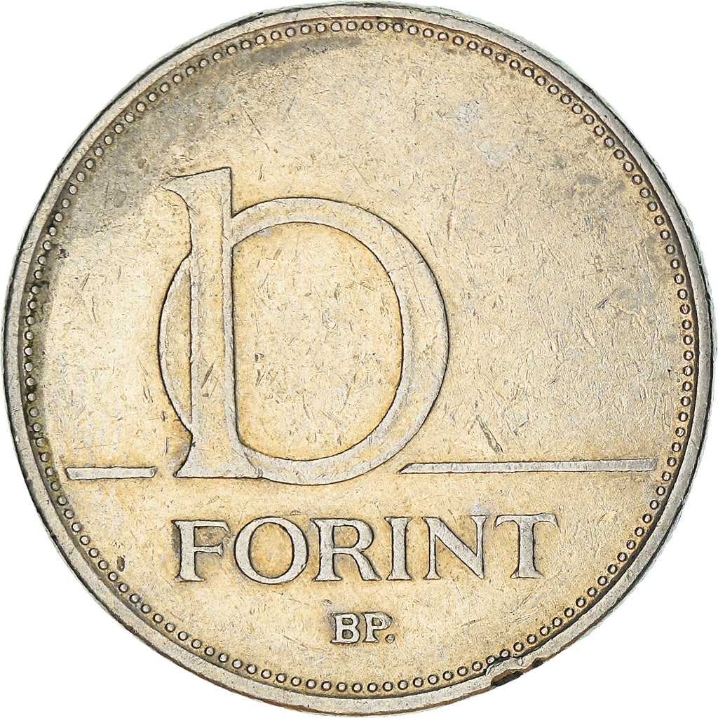 Coin, Hungary, 10 Forint, 1993, Budapest, VF(30-35), Copper-nickel, KM:695