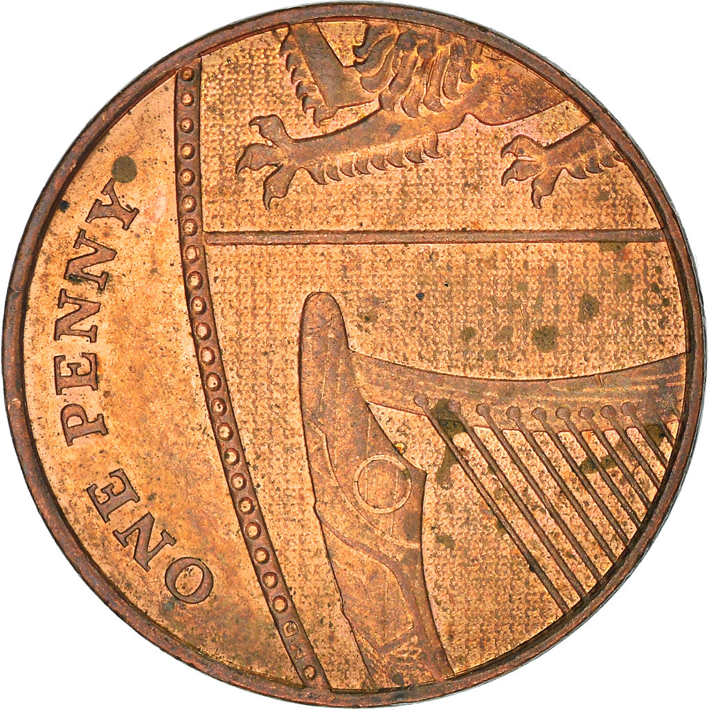 Moneda, Gran Bretaña, Elizabeth II, Penny, 2009, MBC, Cobre chapado en acero