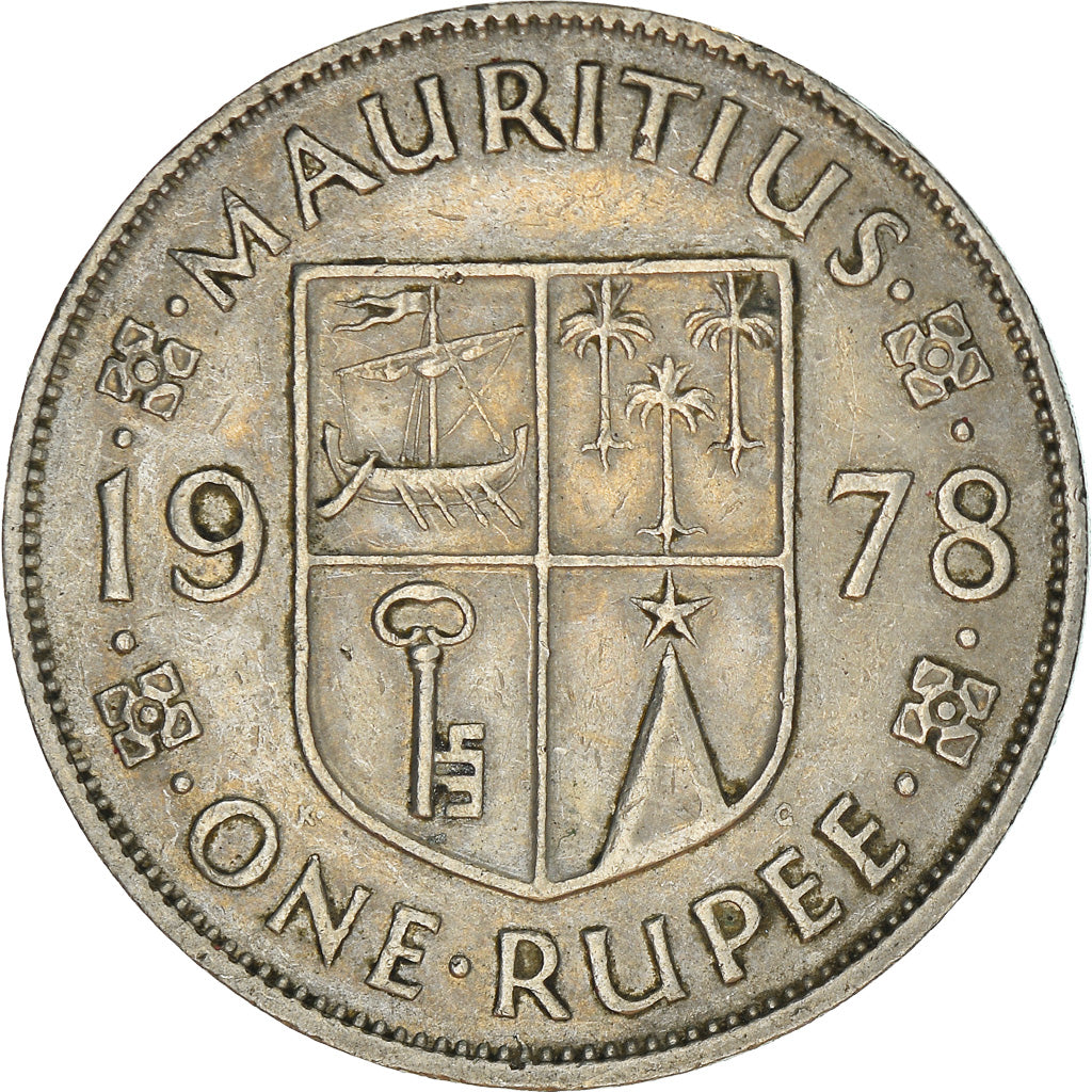 Coin, Mauritius, Elizabeth II, Rupee, 1978, EF(40-45), Copper-nickel, KM:35.1