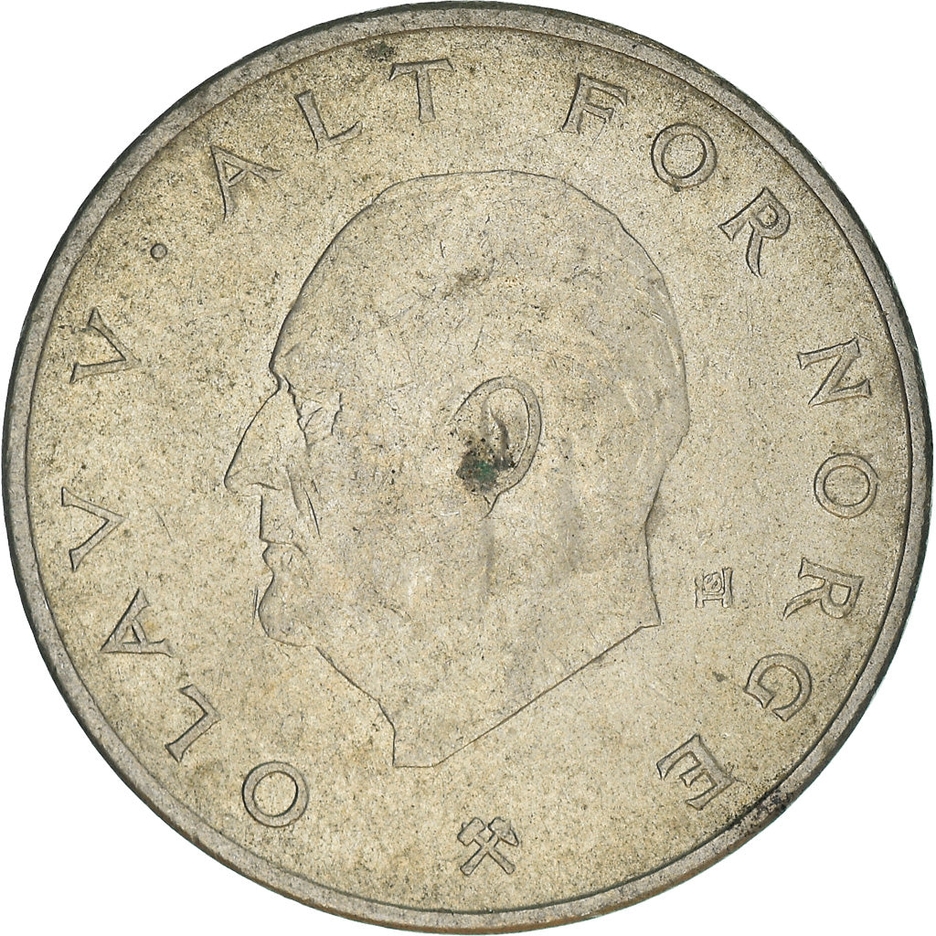 Coin, Norway, Olav V, Krone, 1976, EF(40-45), Copper-nickel, KM:419