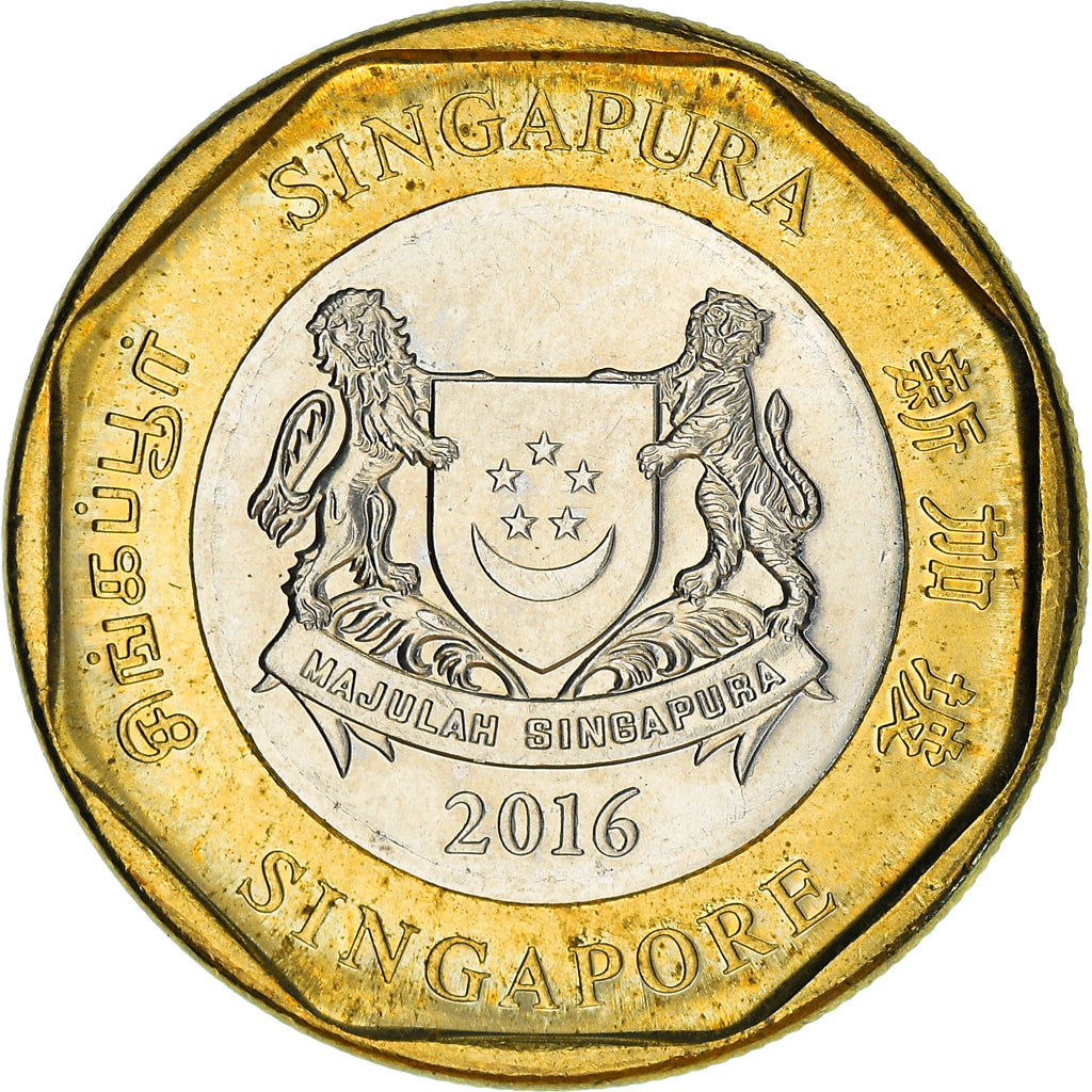 Monnaie, Singapour, Dollar, 2016, SPL, Bi-Metallic