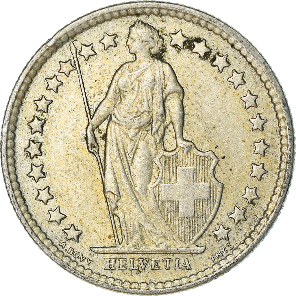Coin, Switzerland, 1/2 Franc, 1960, Bern, AU(55-58), Silver, KM:23