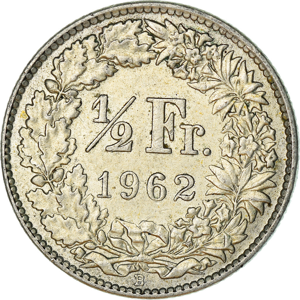 Coin, Switzerland, 1/2 Franc, 1960, Bern, AU(55-58), Silver, KM:23