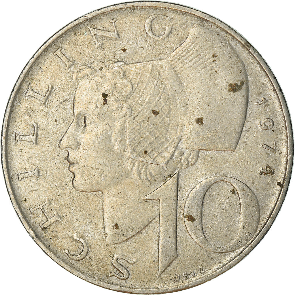Monnaie, Autriche, 10 Schilling, 1974, TTB, Copper-Nickel Plated Nickel, KM:2918
