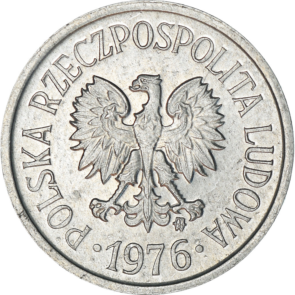Coin, Poland, 10 Groszy, 1976, Warsaw, MS(60-62), Aluminum, KM:AA47