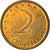 Moneda, Bulgaria, 2 Stotinki, 2000, MBC+, Latón chapado en acero, KM:238a