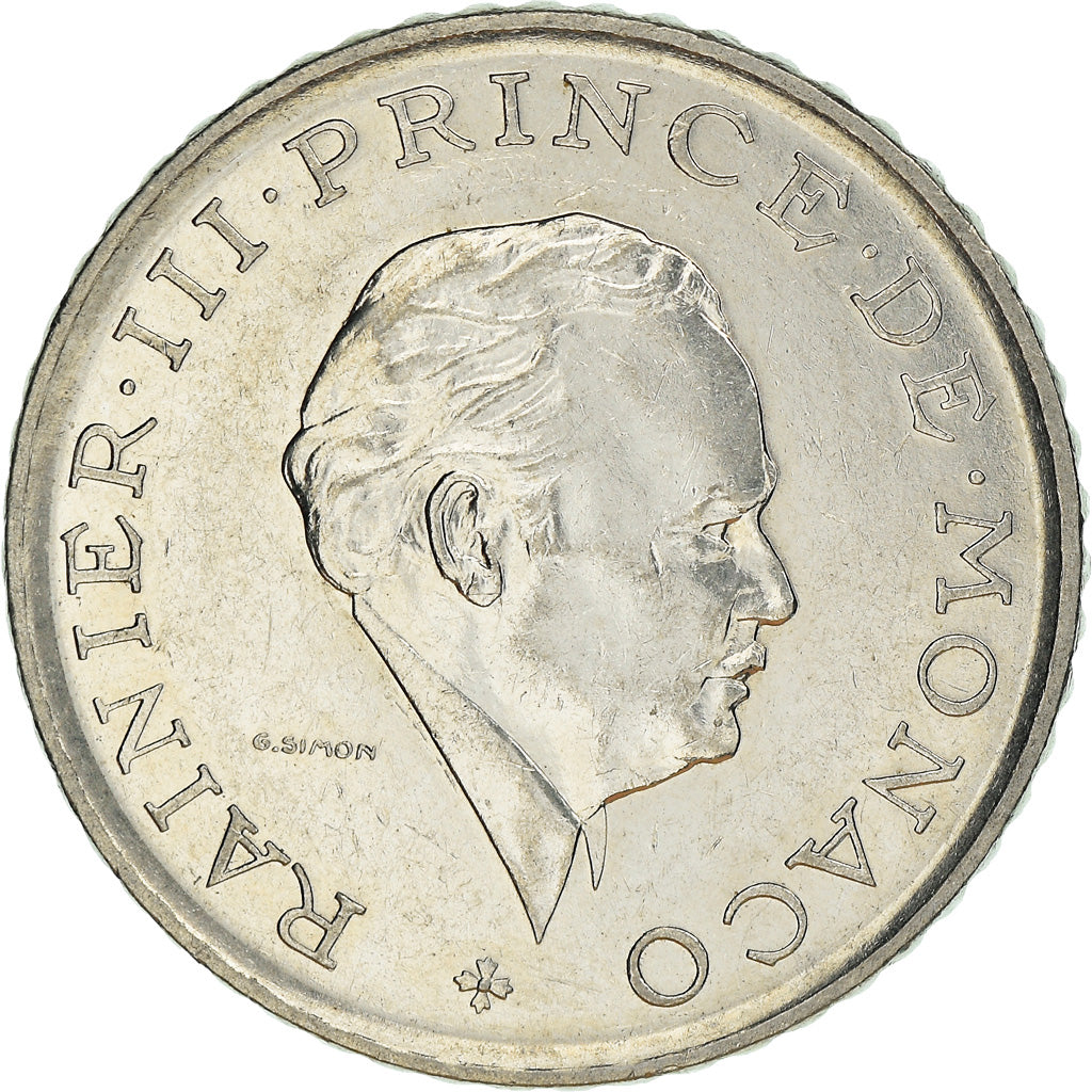 Coin, Monaco, Rainier III, 2 Francs, 1981, EF(40-45), Nickel, KM:157