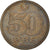Coin, Denmark, Margrethe II, 50 Öre, 1989, EF(40-45), Bronze, KM:866.1