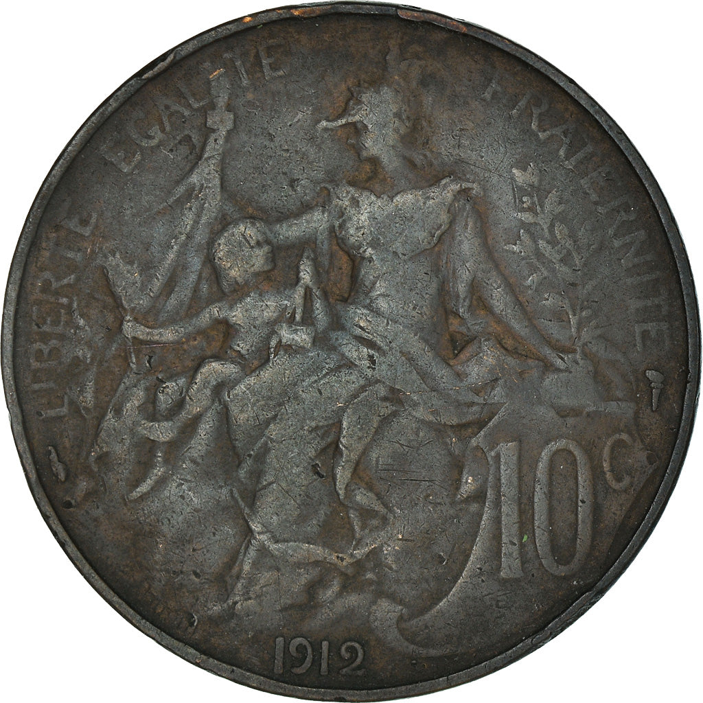 Coin, France, Dupuis, 10 Centimes, 1912, Paris, VF(20-25), Bronze, KM:843