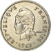 Coin, French Polynesia, 10 Francs, 1967, AU(50-53), Nickel, KM:5