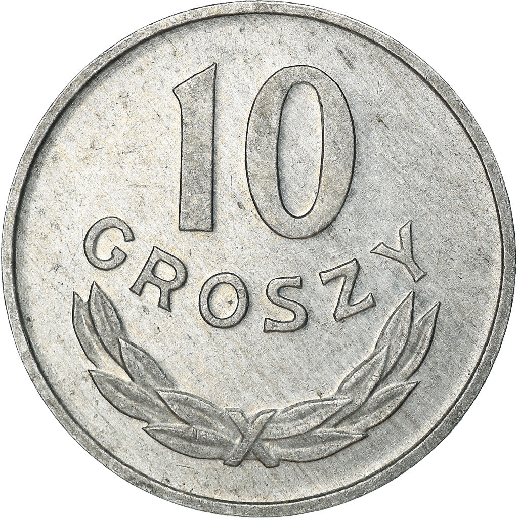 Munten, Polen, 10 Groszy, 1976, Warsaw, ZF, Aluminium, KM:AA47