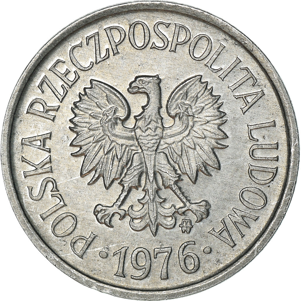 Moeda, Polónia, 10 Groszy, 1976, Warsaw, AU(50-53), Alumínio, KM:AA47