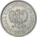 Moeda, Polónia, 10 Groszy, 1976, Warsaw, AU(50-53), Alumínio, KM:AA47