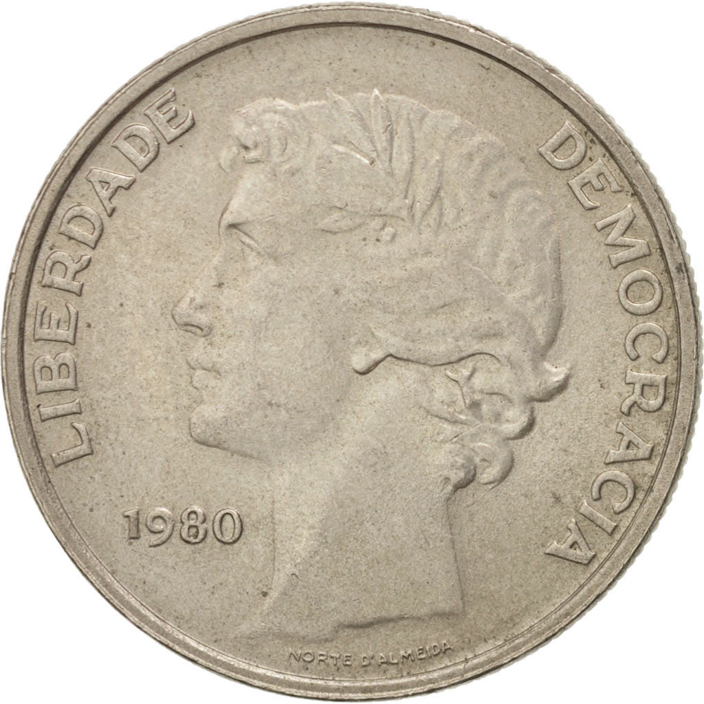 Munten, Portugal, 25 Escudos, 1980, PR, Copper-nickel, KM:607a