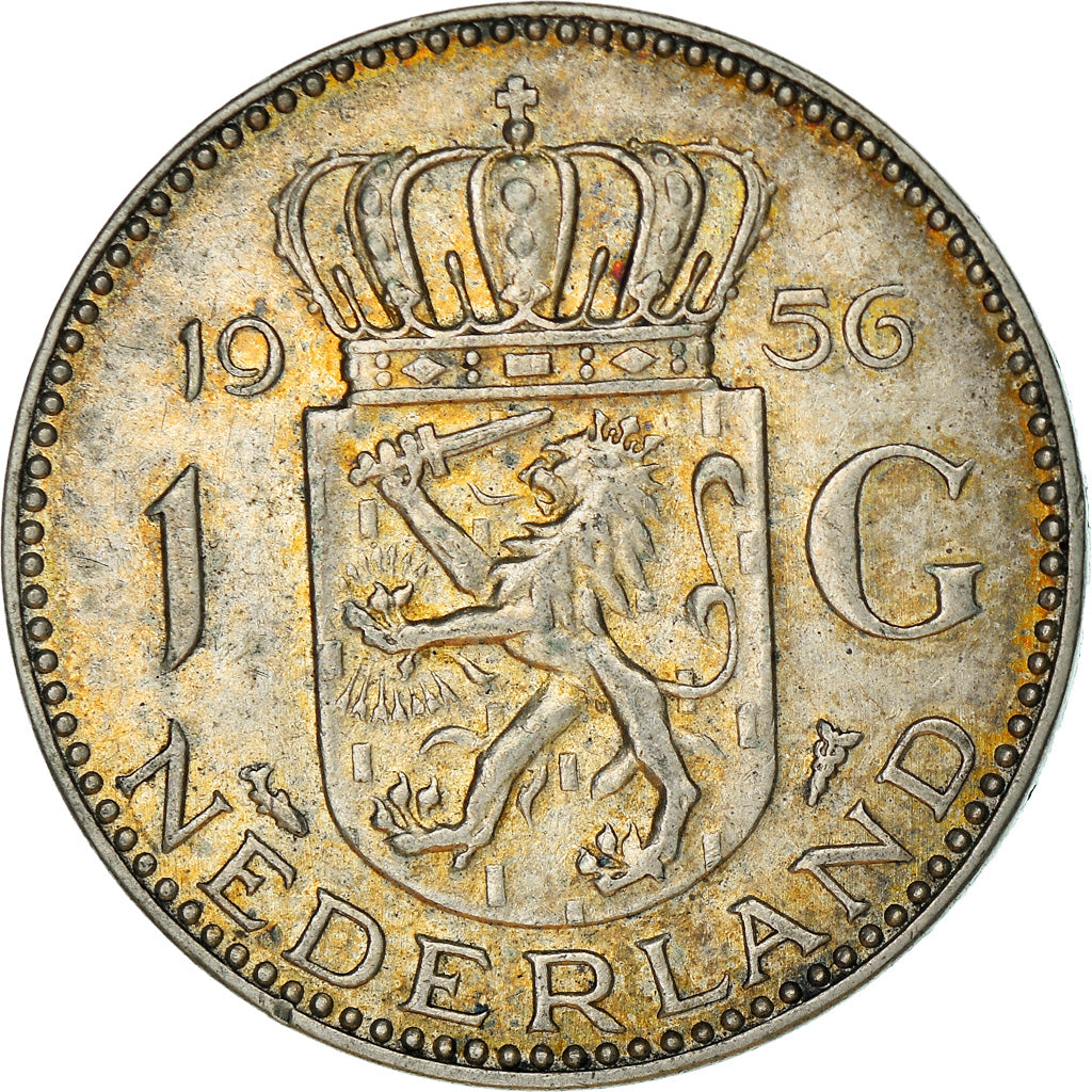 Moneta, Paesi Bassi, Juliana, Gulden, 1956, BB+, Argento, KM:184
