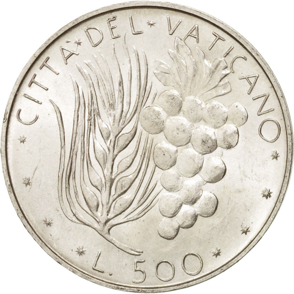 Coin, VATICAN CITY, Paul VI, 500 Lire, 1972, MS(63), Silver, KM:123