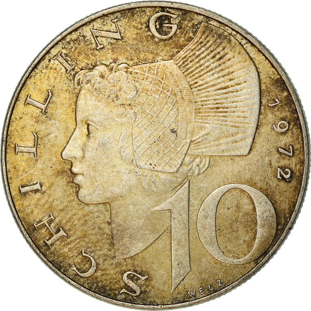 Coin, Austria, 10 Schilling, 1972, AU(55-58), Silver, KM:2882