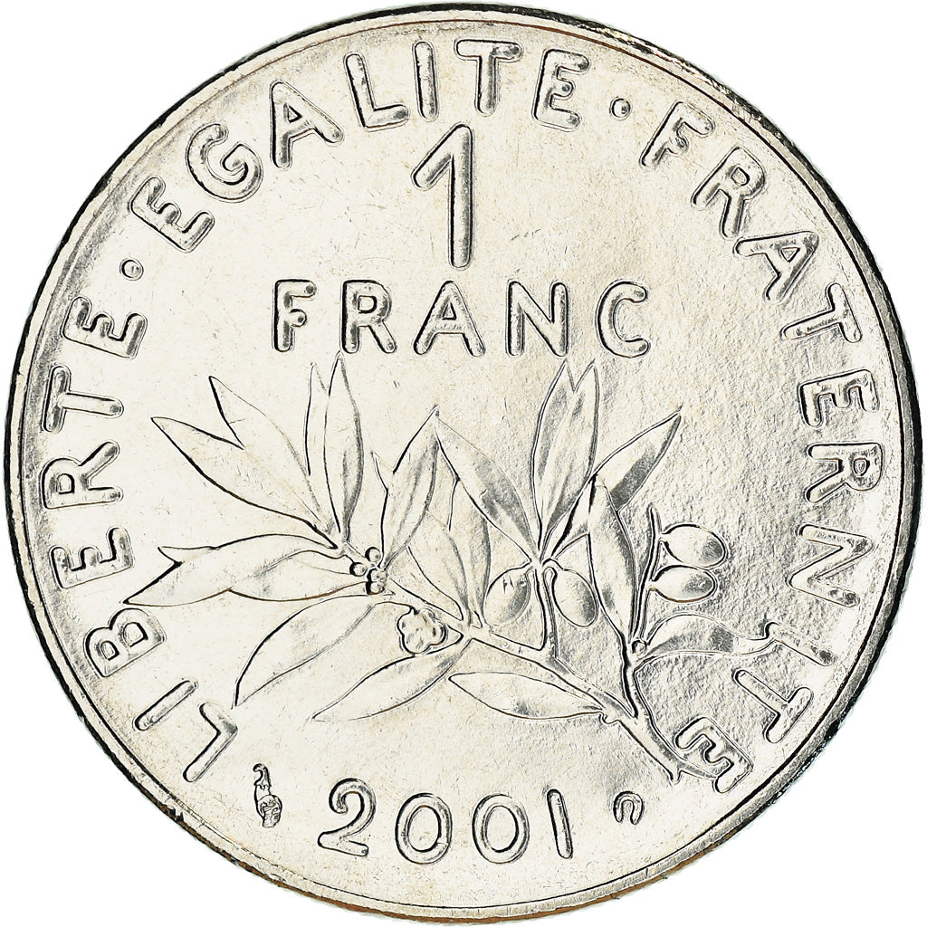 Coin, France, Semeuse, Franc, 2001, Paris, MS(65-70), Nickel, KM:925.2