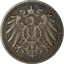 Coin, GERMANY - EMPIRE, Wilhelm II, Pfennig, 1908, Berlin, EF(40-45), Copper