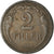 Moneda, Hungría, 2 Filler, 1927, Budapest, MBC+, Bronce, KM:506