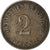 Moneda, ALEMANIA - IMPERIO, Wilhelm II, 2 Pfennig, 1907, Berlin, MBC, Cobre