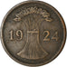 Munten, Duitsland, Weimarrepubliek, 2 Rentenpfennig, 1924, Berlin, ZF, Bronze